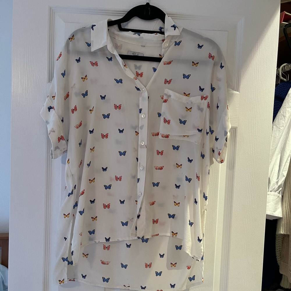 Rails Button Down Shortsleeve Top